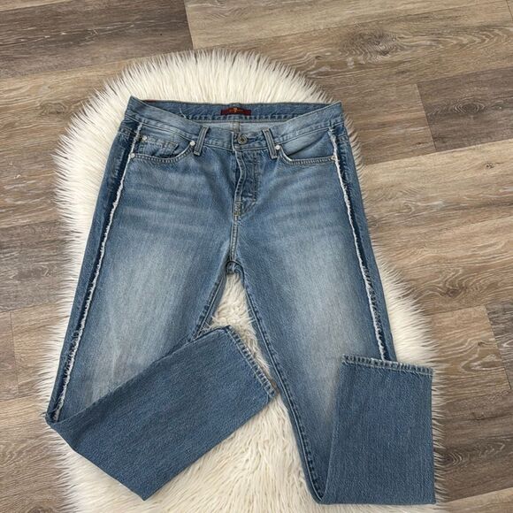 7 FOR ALL MANKIND BLUE JEANS SIZE 28 - Picture 1 of 10
